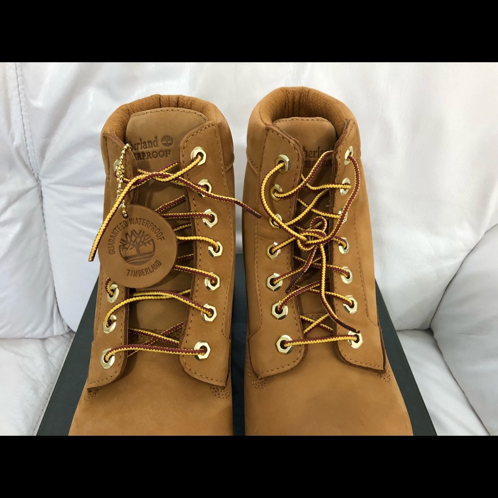 Timberland 6 Inch Boots Basic Wheat Waterproof New - Picture 4 of 7
